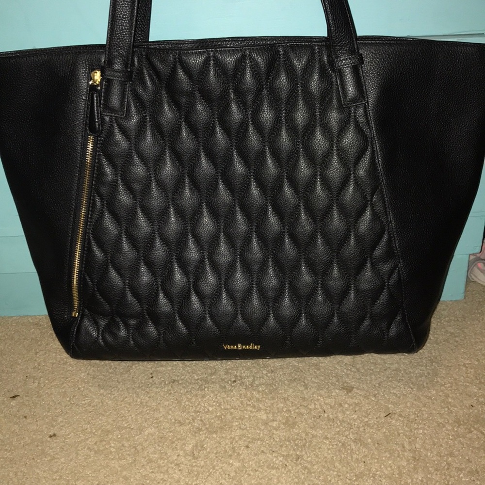 Vera Bradley leather quilted tote